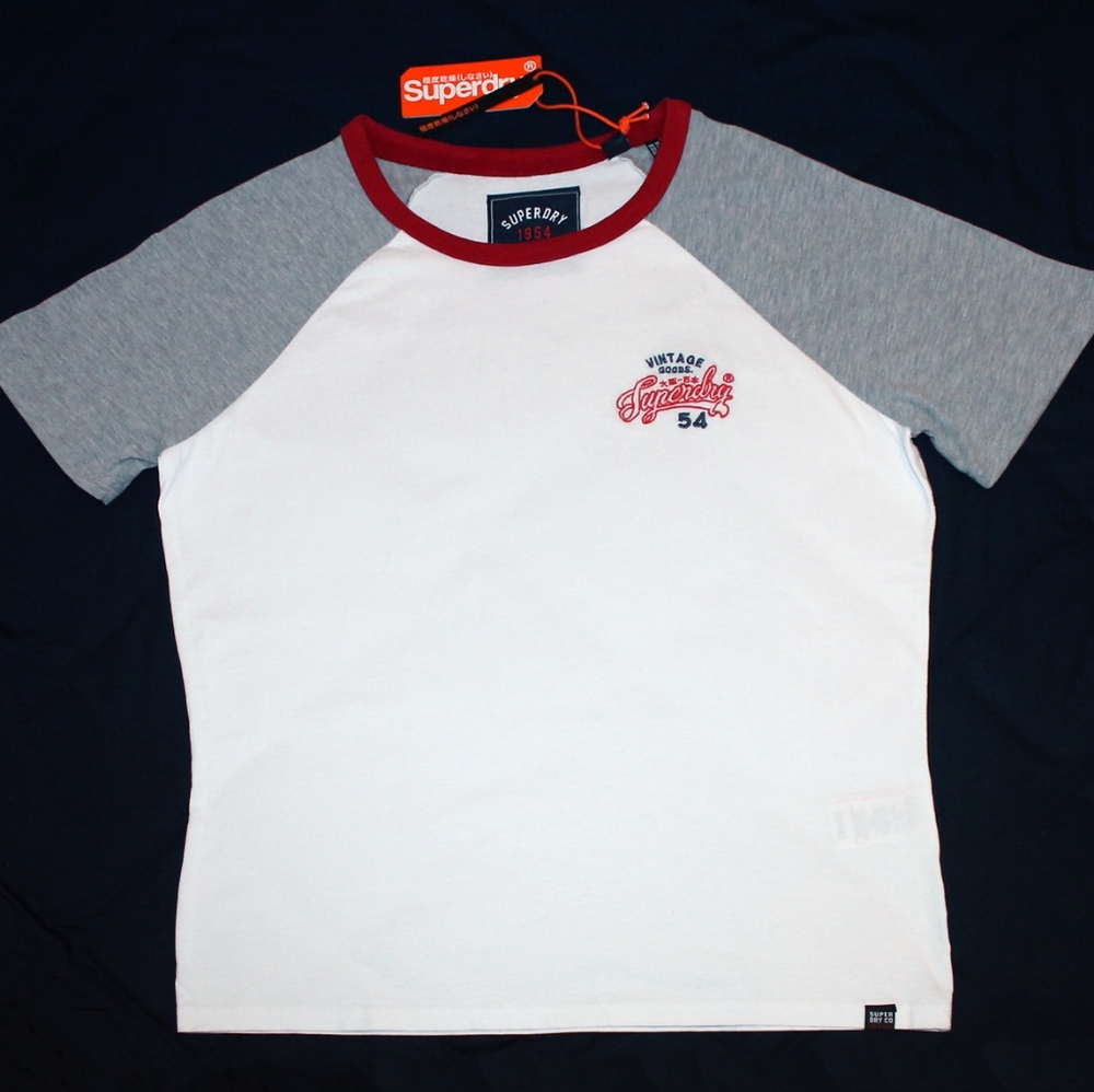 SUPERDRY 54 Goods Raglan Entry Tee Size Large Women's US 10